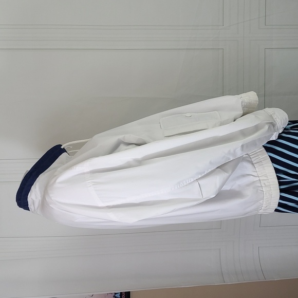 Hartwell ViaSport WMS XL Jacket Windbreaker 90s Oversized Golf White Navy Blue - Picture 9 of 15